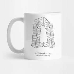 Rem Koolhaas Architect Building Black Outline Mug